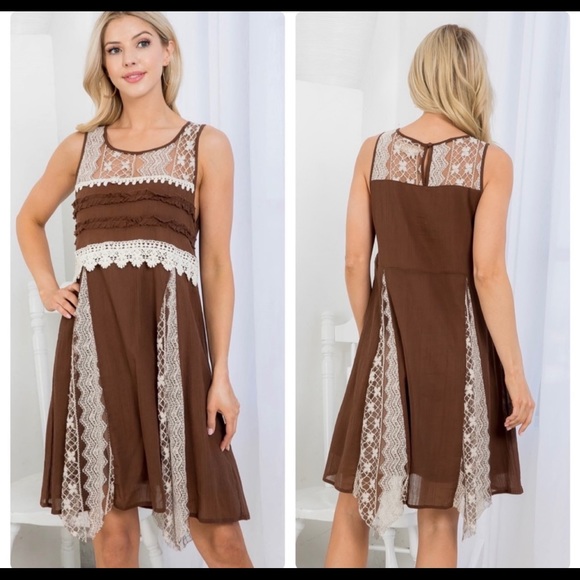 Ryu Dresses & Skirts - 44 Ryu A’reve Brown Lace Dress